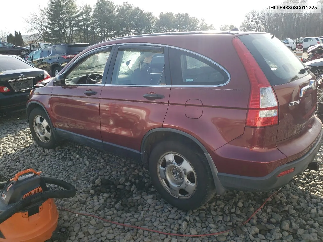 2008 Honda Cr-V Lx VIN: JHLRE48308C012225 Lot: 78478773