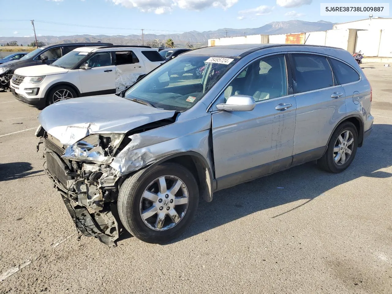 2008 Honda Cr-V Exl VIN: 5J6RE38738L009887 Lot: 78495724