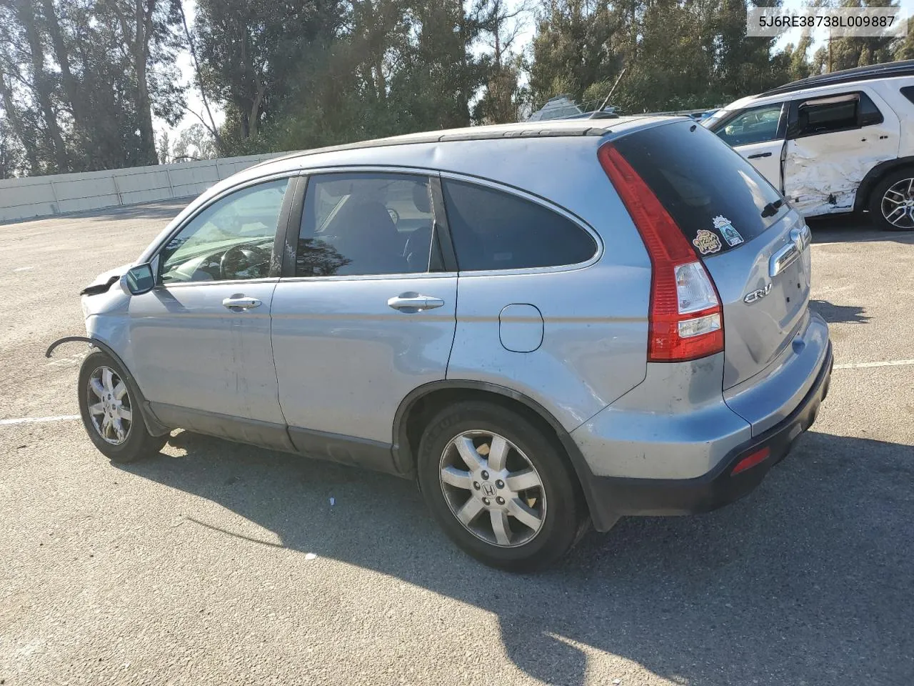 2008 Honda Cr-V Exl VIN: 5J6RE38738L009887 Lot: 78495724