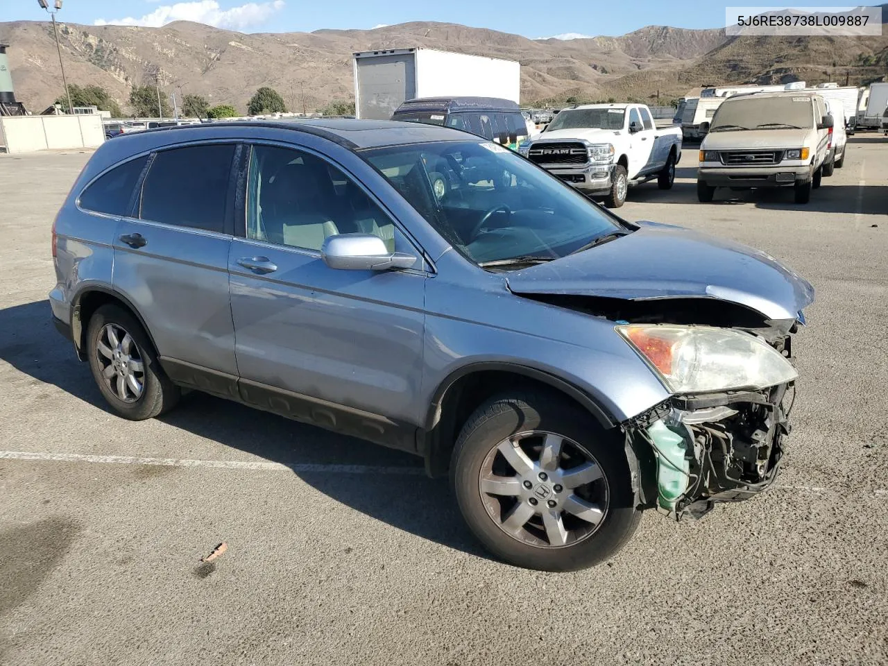 2008 Honda Cr-V Exl VIN: 5J6RE38738L009887 Lot: 78495724