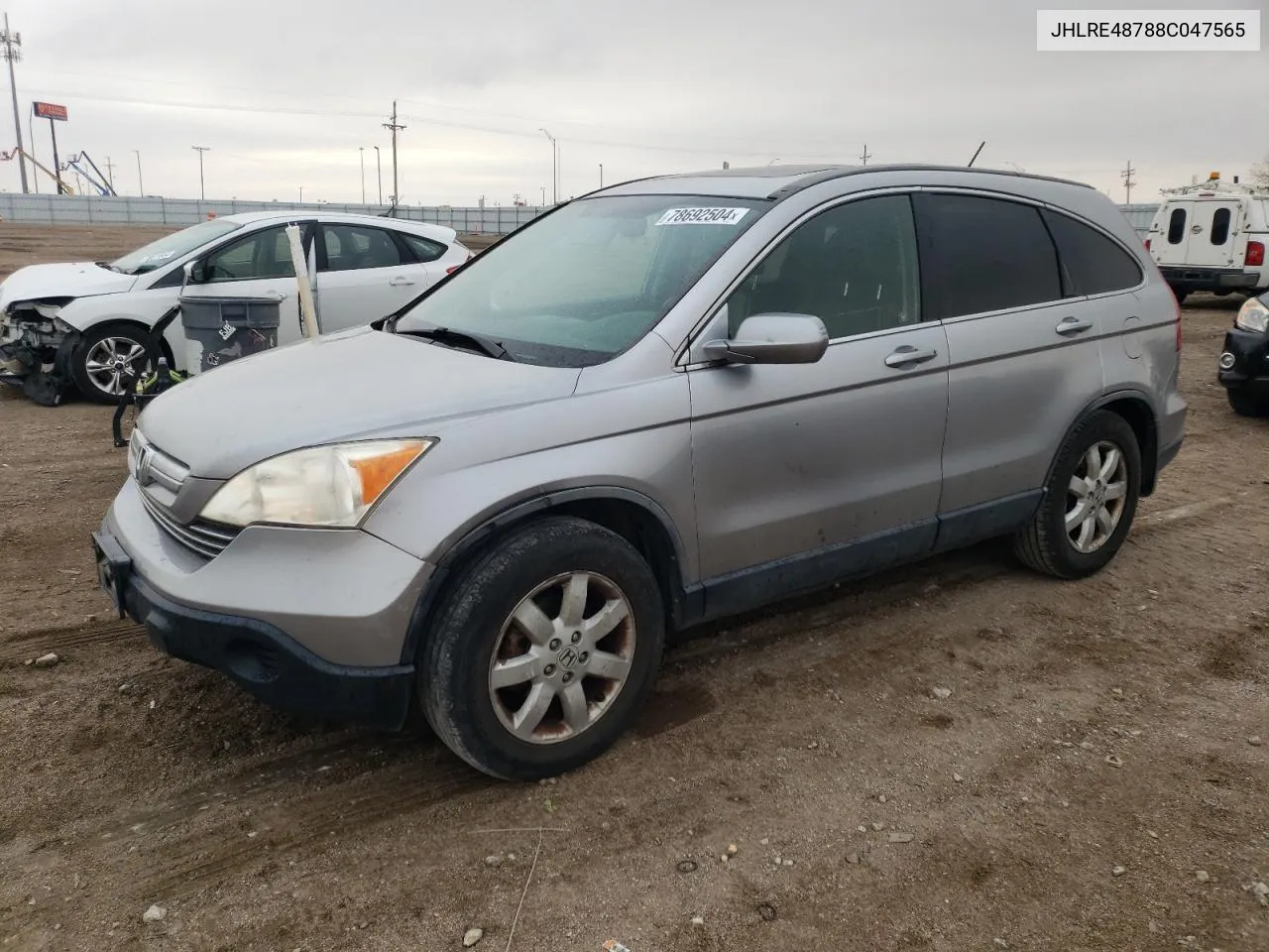 2008 Honda Cr-V Exl VIN: JHLRE48788C047565 Lot: 78692504