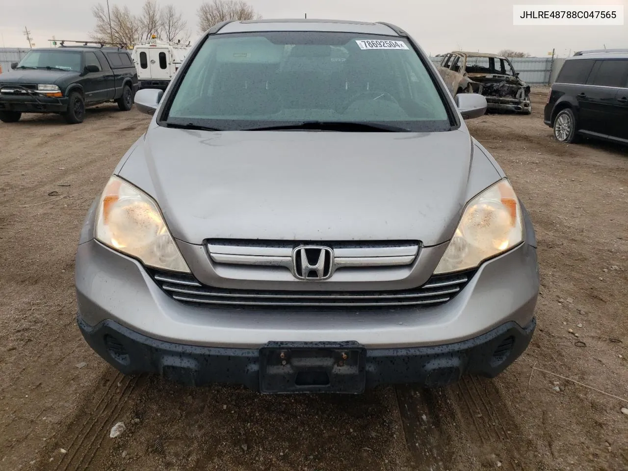 2008 Honda Cr-V Exl VIN: JHLRE48788C047565 Lot: 78692504