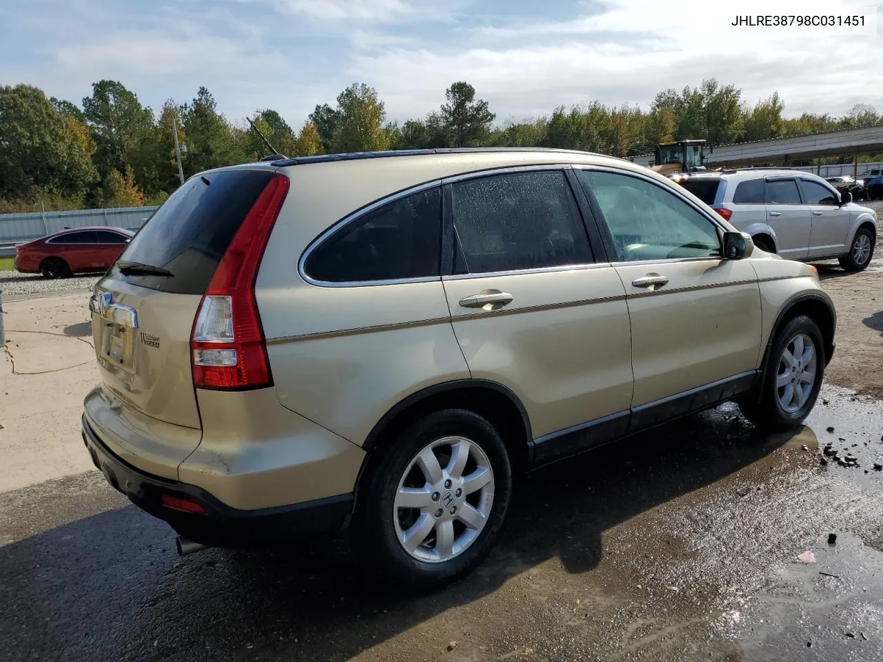 2008 Honda Cr-V Exl VIN: JHLRE38798C031451 Lot: 78798184