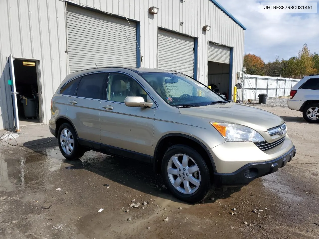 2008 Honda Cr-V Exl VIN: JHLRE38798C031451 Lot: 78798184