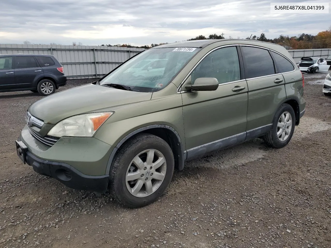 2008 Honda Cr-V Exl VIN: 5J6RE487X8L041399 Lot: 78971734