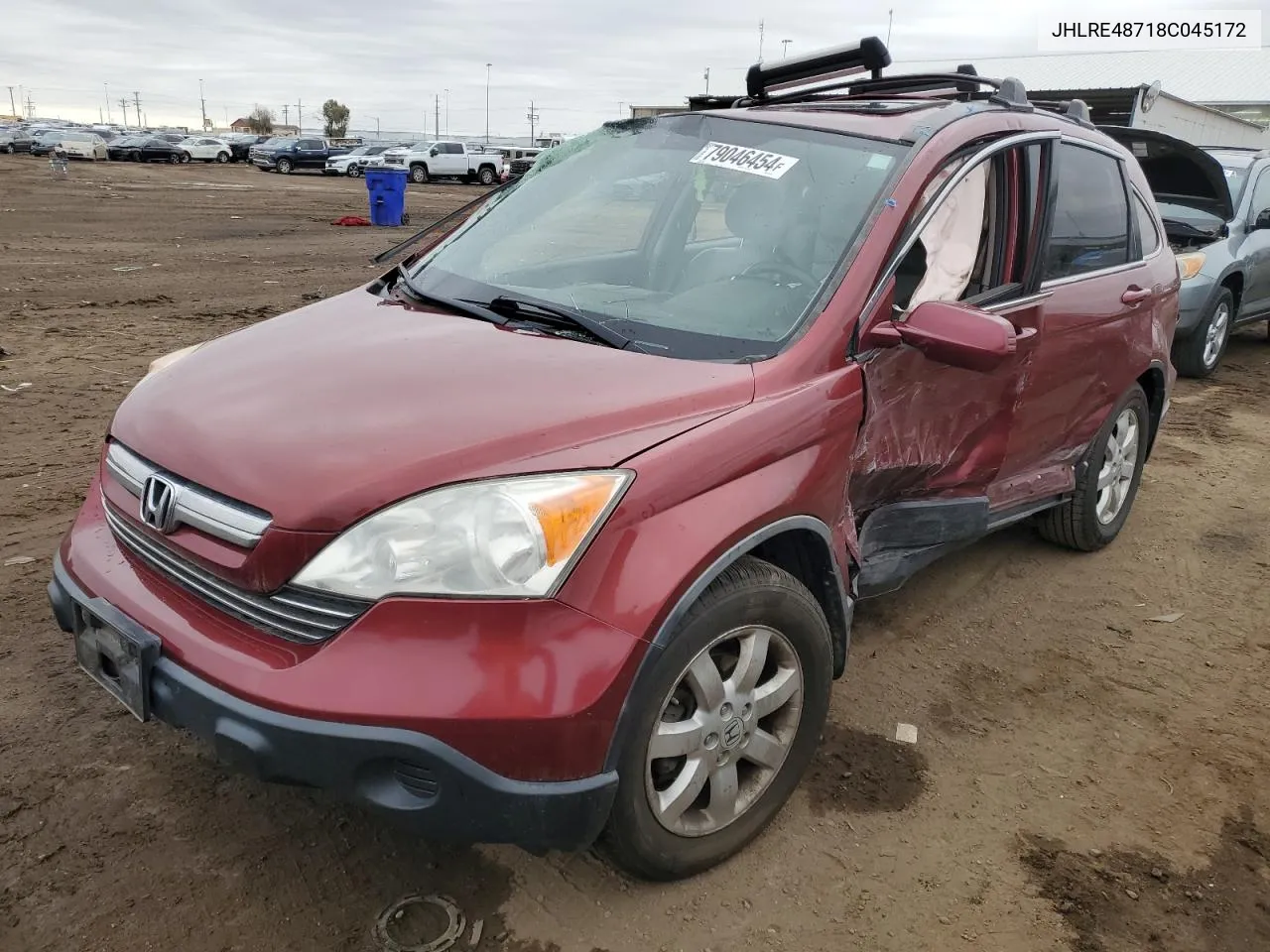 2008 Honda Cr-V Exl VIN: JHLRE48718C045172 Lot: 79046454