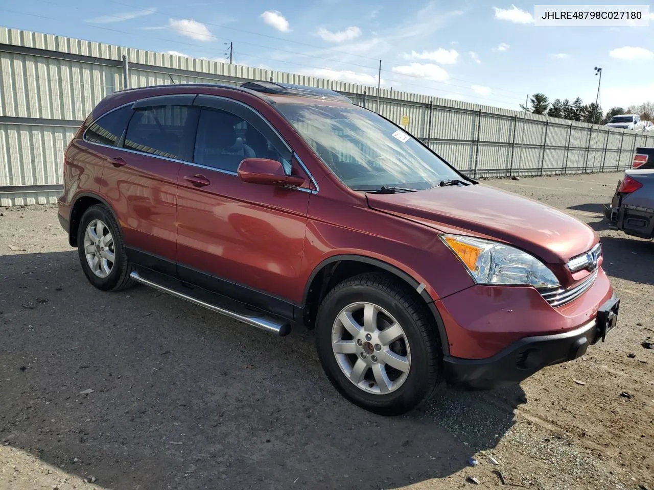 2008 Honda Cr-V Exl VIN: JHLRE48798C027180 Lot: 79201244