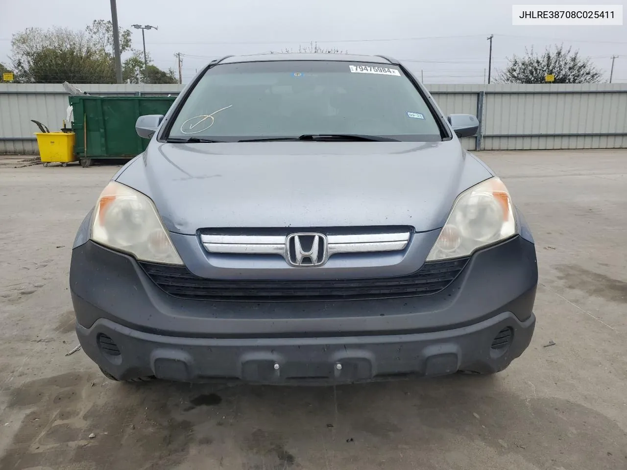 2008 Honda Cr-V Exl VIN: JHLRE38708C025411 Lot: 79475984