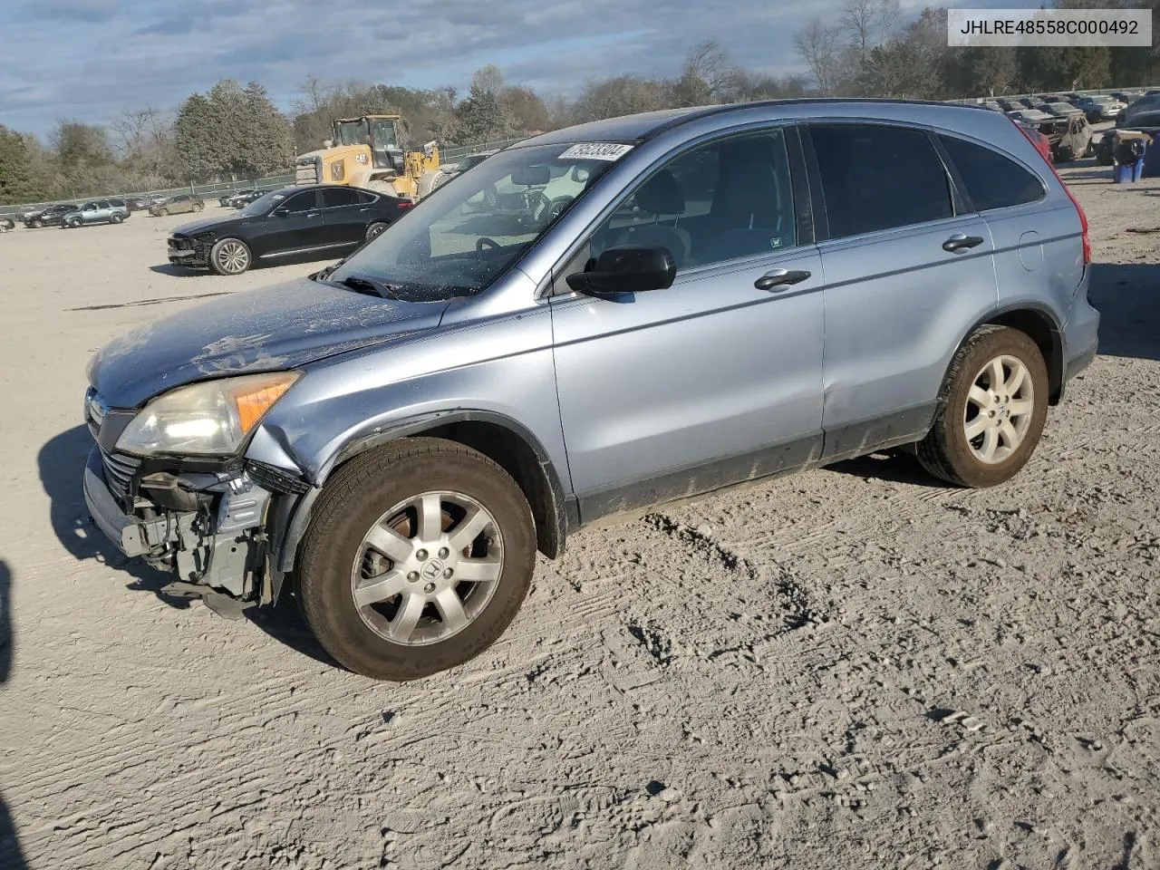 2008 Honda Cr-V Ex VIN: JHLRE48558C000492 Lot: 79523304