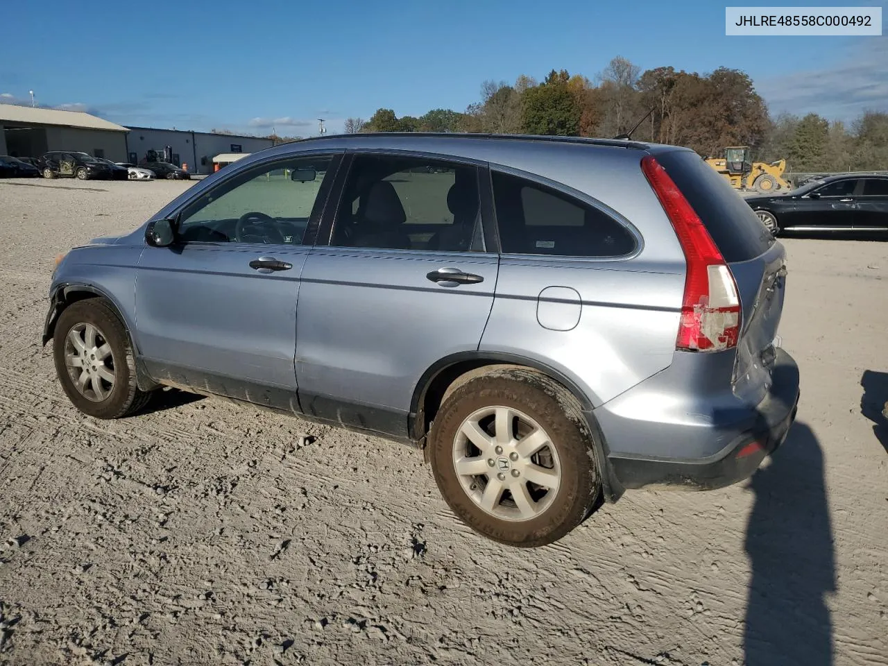 2008 Honda Cr-V Ex VIN: JHLRE48558C000492 Lot: 79523304