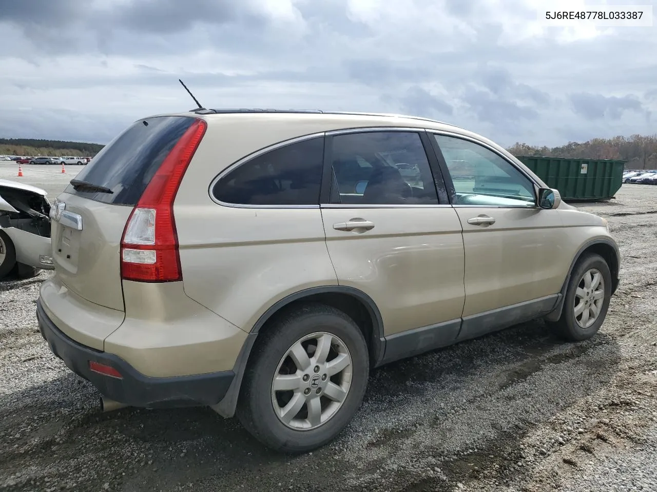 2008 Honda Cr-V Exl VIN: 5J6RE48778L033387 Lot: 79557824