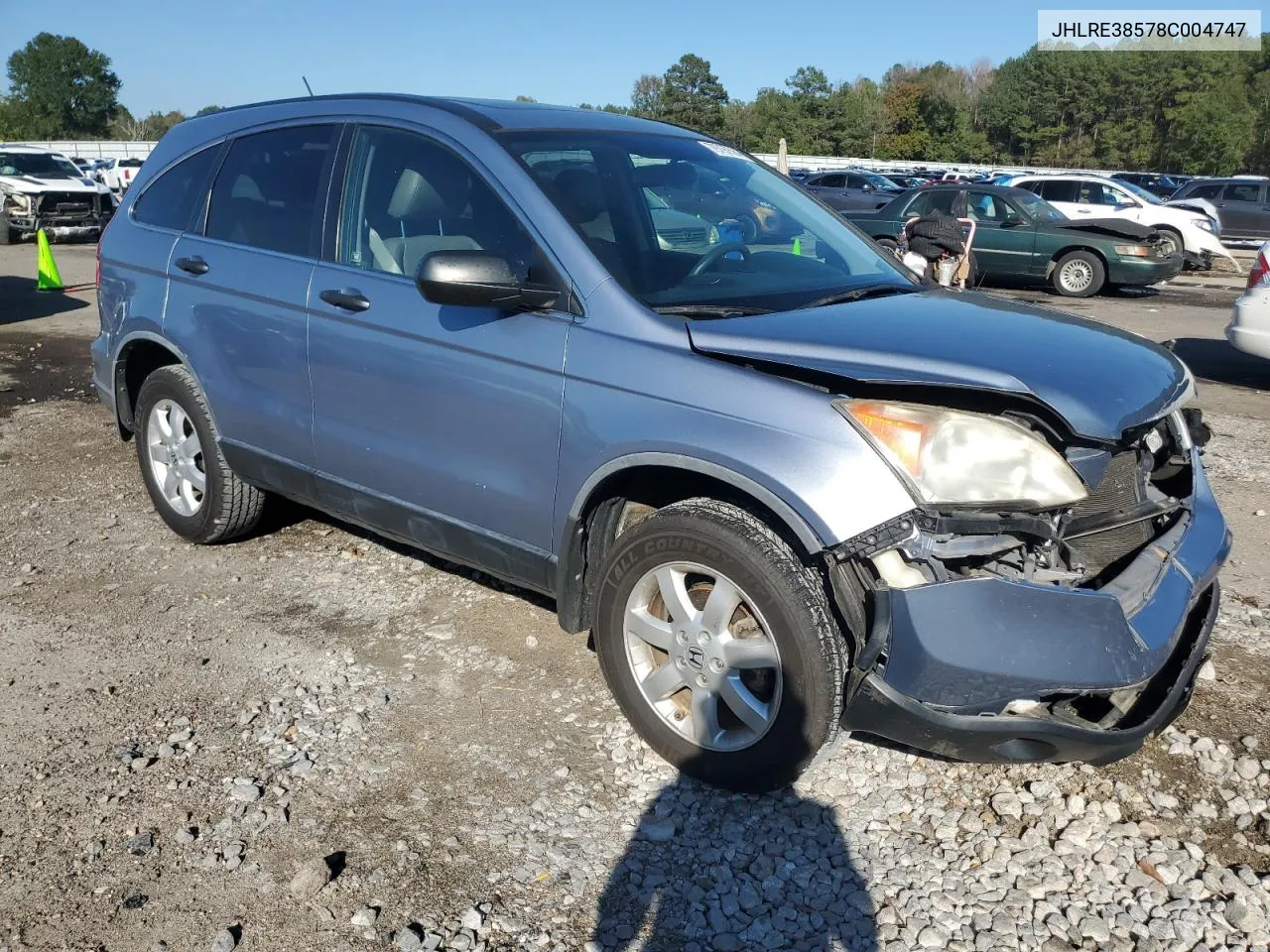 2008 Honda Cr-V Ex VIN: JHLRE38578C004747 Lot: 79797584