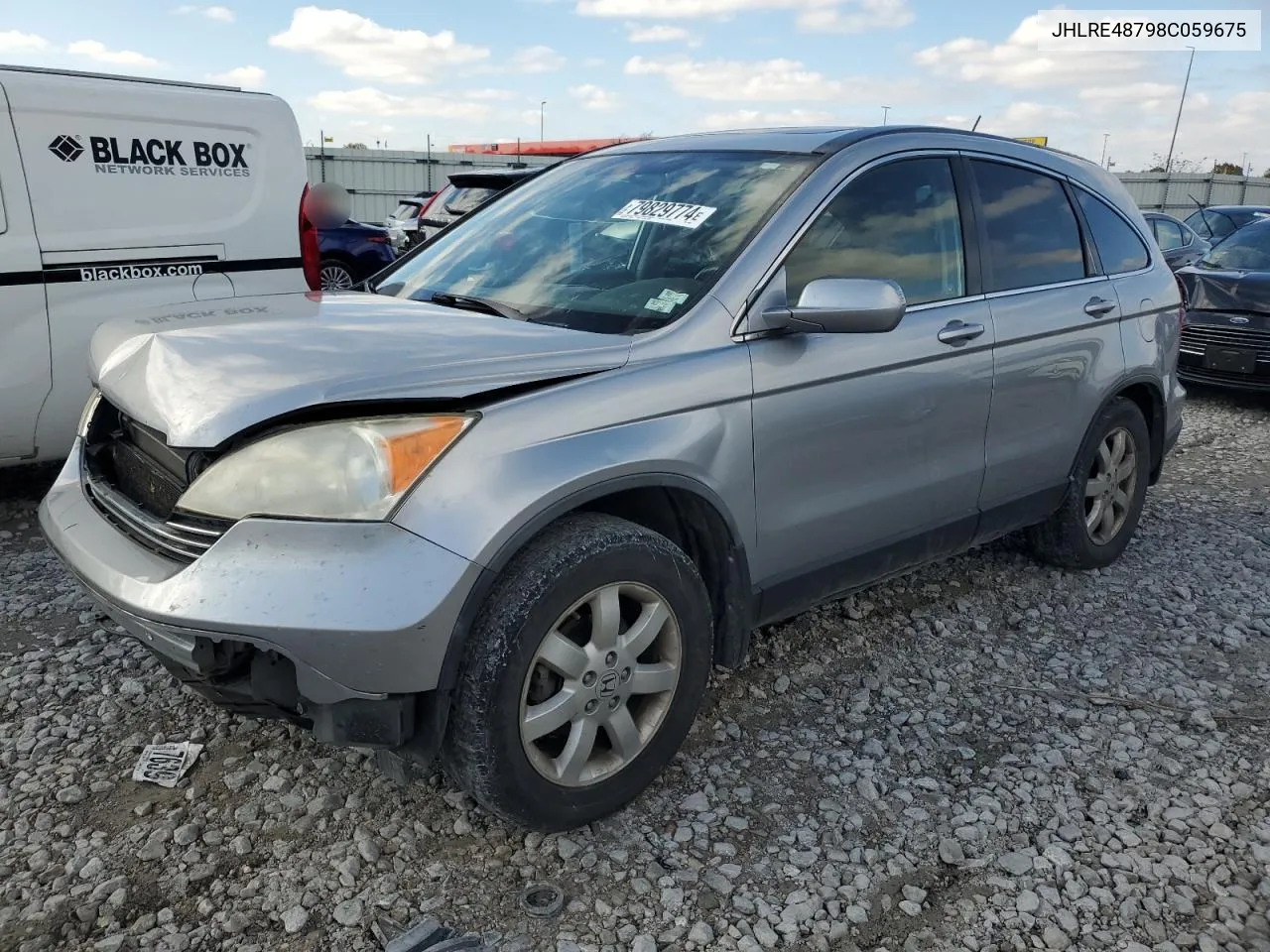 2008 Honda Cr-V Exl VIN: JHLRE48798C059675 Lot: 79829774