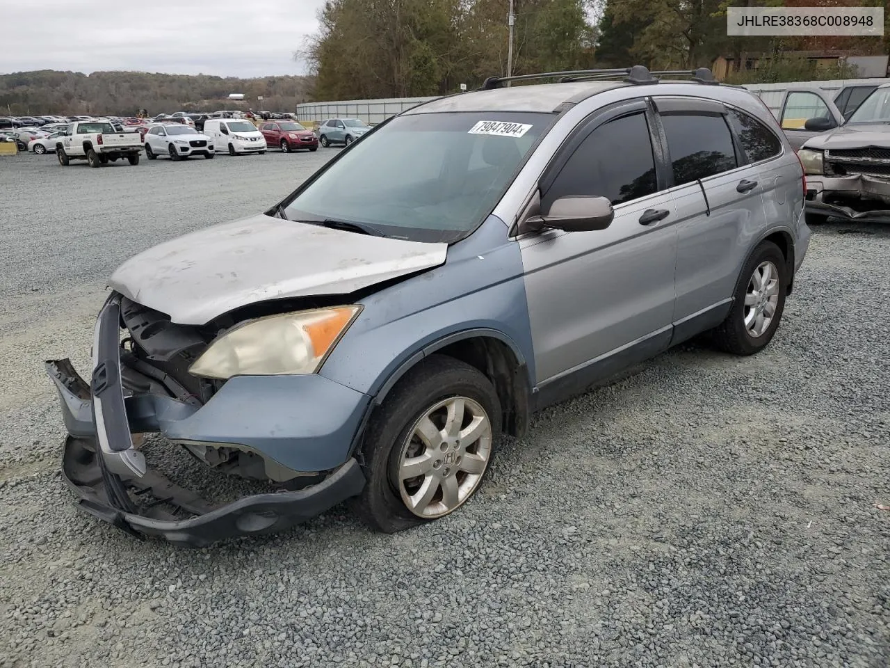 2008 Honda Cr-V Lx VIN: JHLRE38368C008948 Lot: 79847904