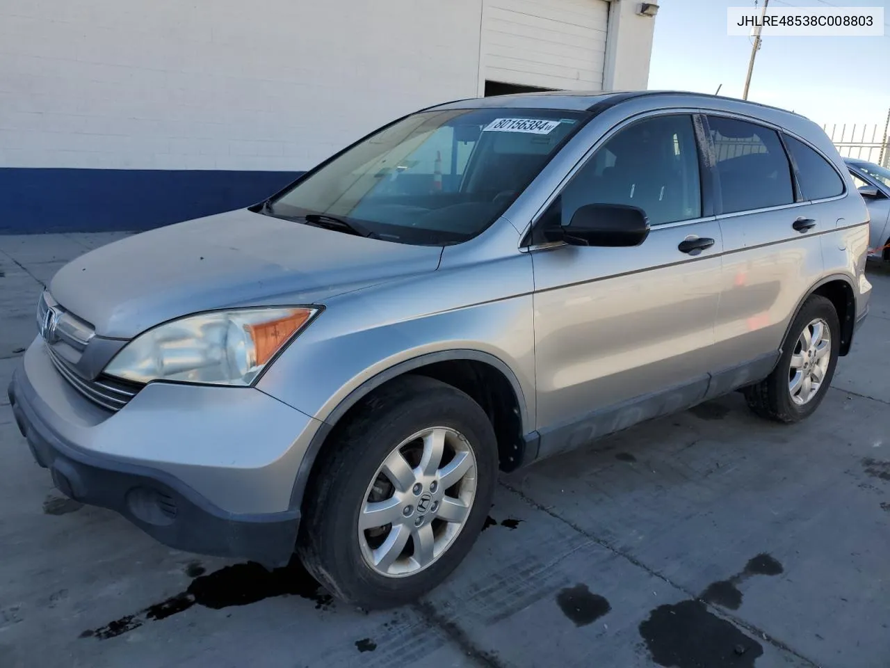 2008 Honda Cr-V Ex VIN: JHLRE48538C008803 Lot: 80156384