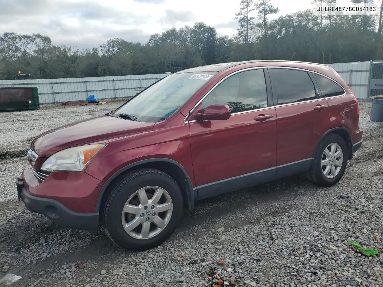 2008 Honda Cr-V Exl VIN: JHLRE48778C054183 Lot: 80373674