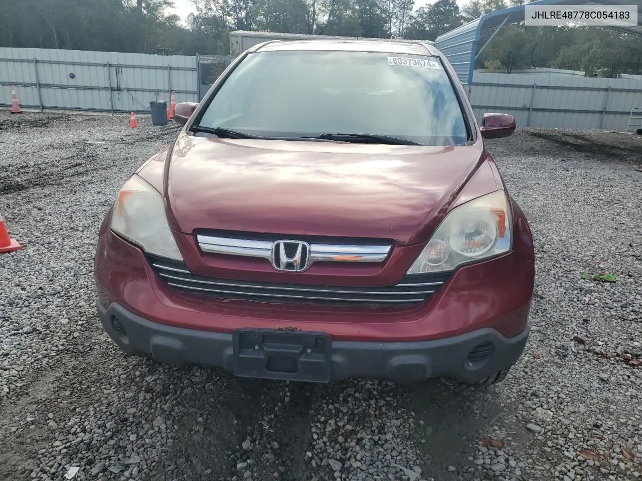 2008 Honda Cr-V Exl VIN: JHLRE48778C054183 Lot: 80373674