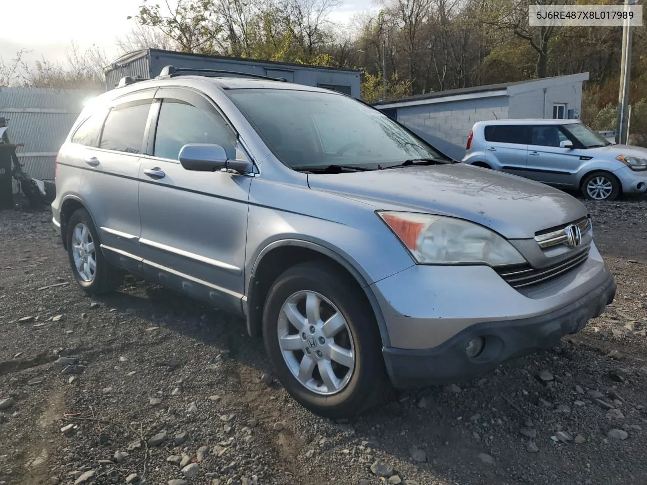 2008 Honda Cr-V Exl VIN: 5J6RE487X8L017989 Lot: 80414544