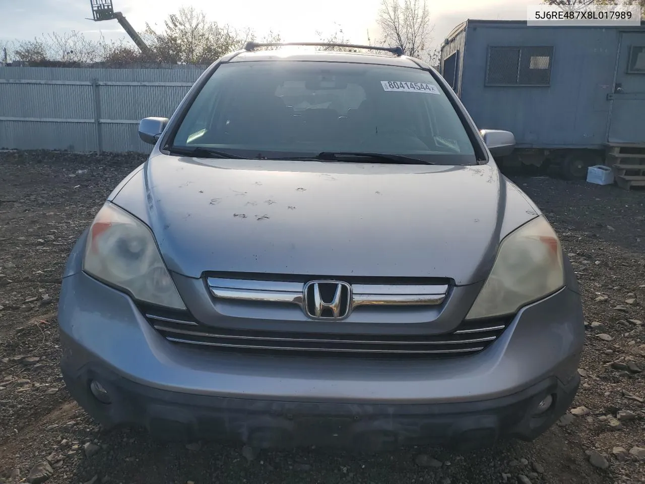 2008 Honda Cr-V Exl VIN: 5J6RE487X8L017989 Lot: 80414544