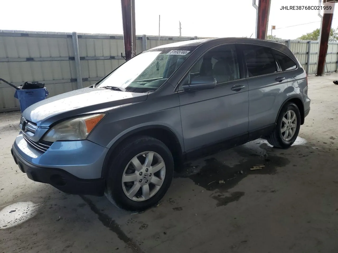 2008 Honda Cr-V Exl VIN: JHLRE38768C021959 Lot: 81693744