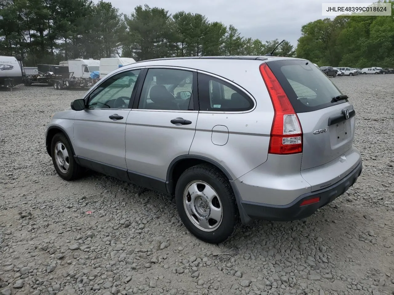 2009 Honda Cr-V Lx VIN: JHLRE48399C018624 Lot: 53146114