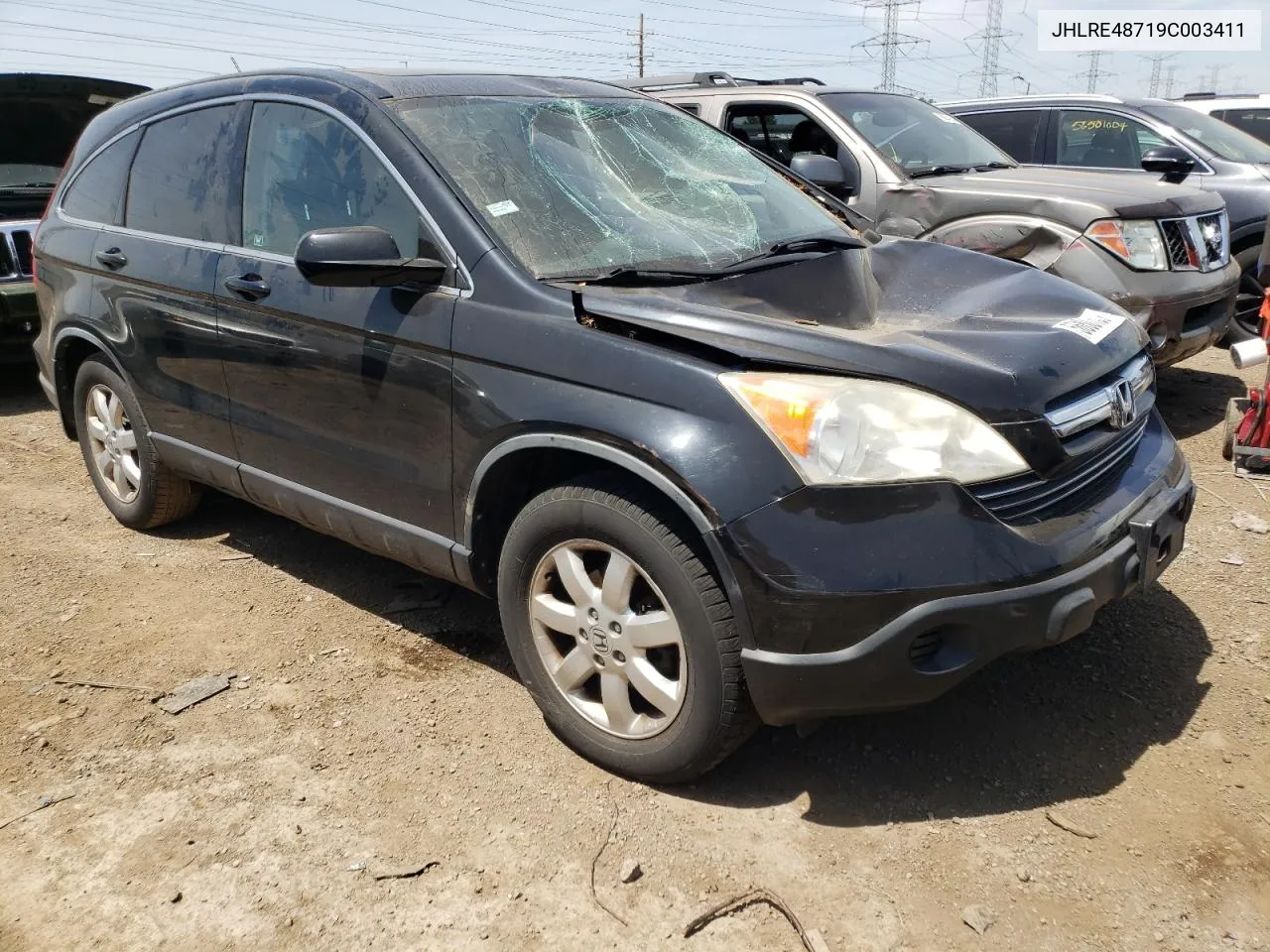 2009 Honda Cr-V Exl VIN: JHLRE48719C003411 Lot: 56801554