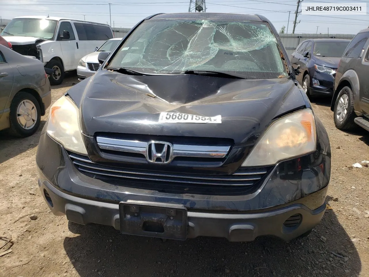 2009 Honda Cr-V Exl VIN: JHLRE48719C003411 Lot: 56801554