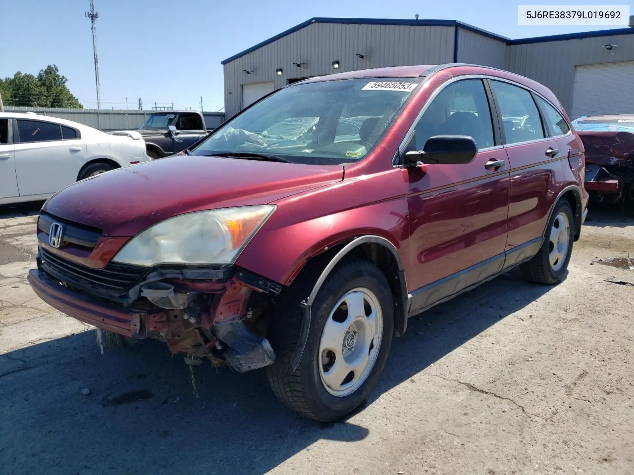 2009 Honda Cr-V Lx VIN: 5J6RE38379L019692 Lot: 59465053