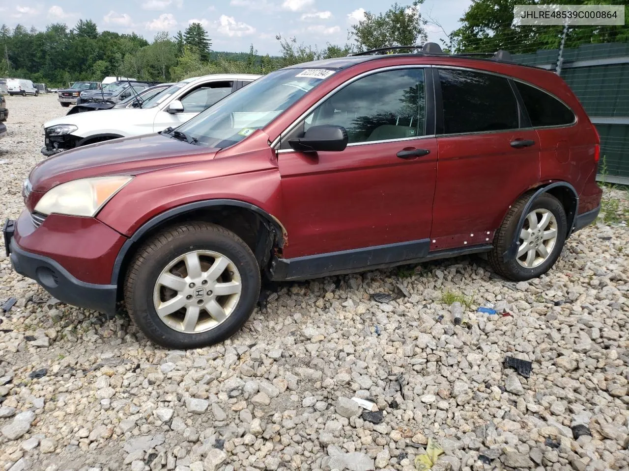 2009 Honda Cr-V Ex VIN: JHLRE48539C000864 Lot: 62237394