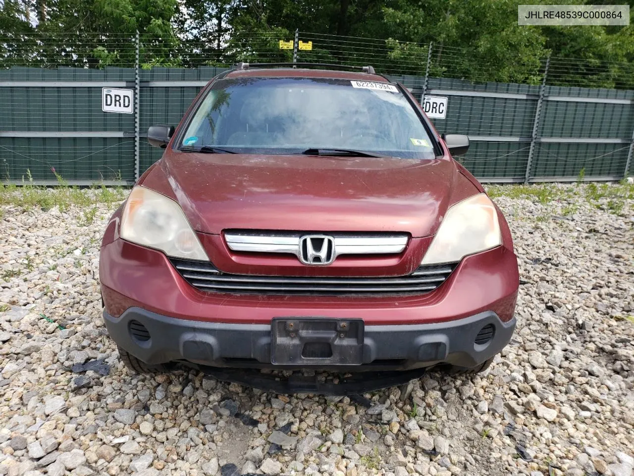 2009 Honda Cr-V Ex VIN: JHLRE48539C000864 Lot: 62237394