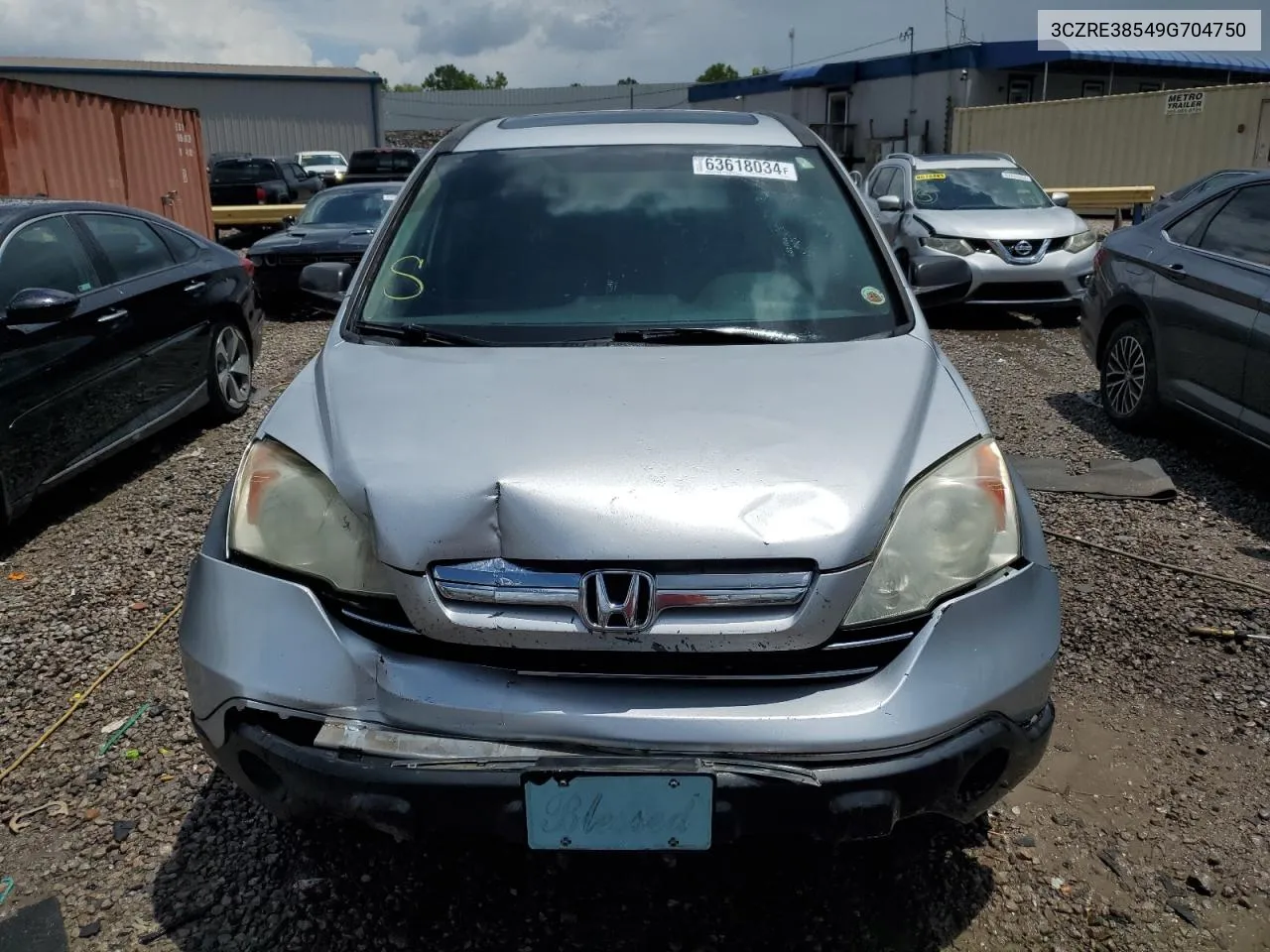 2009 Honda Cr-V Ex VIN: 3CZRE38549G704750 Lot: 63618034