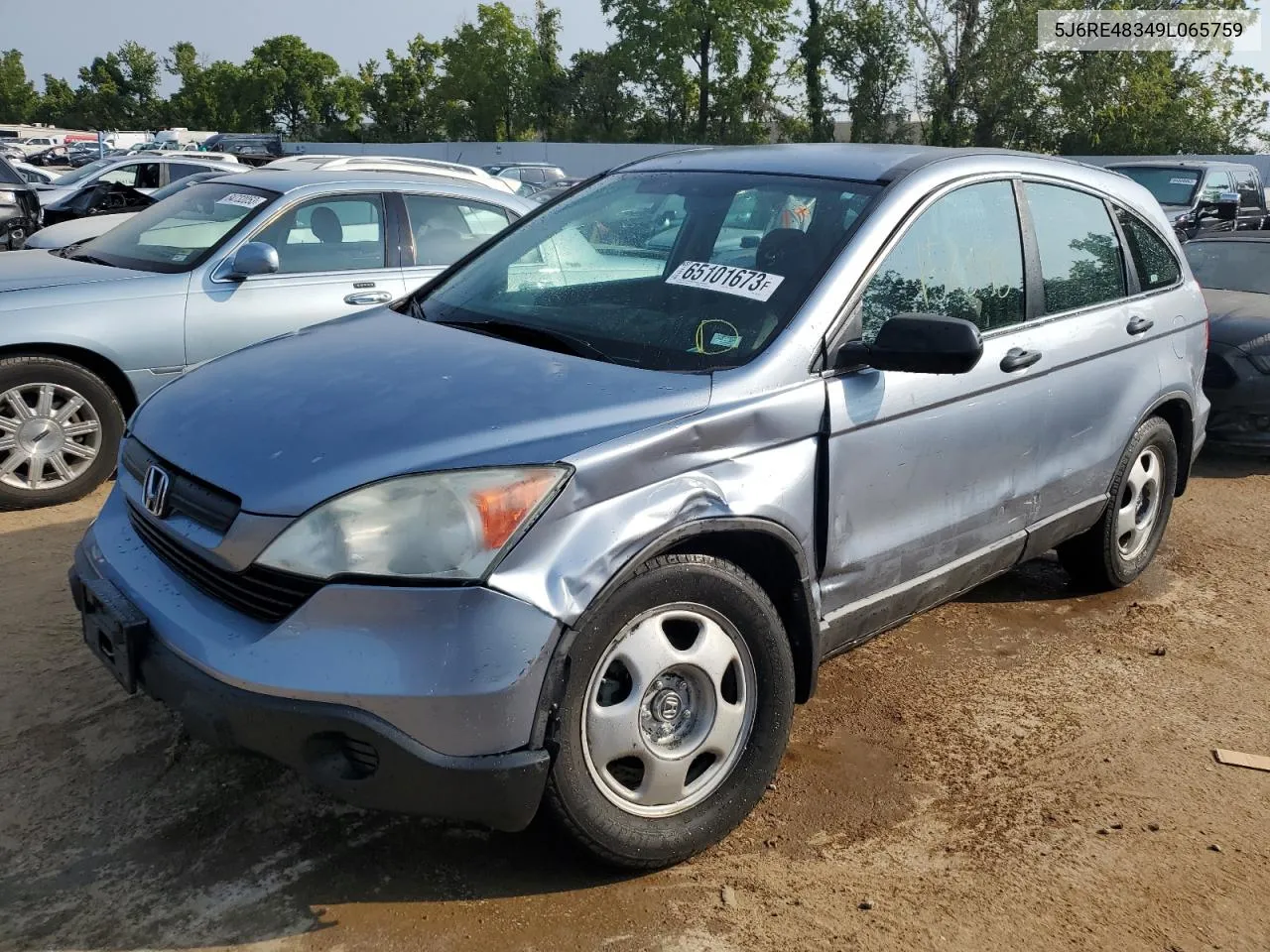 5J6RE48349L065759 2009 Honda Cr-V Lx