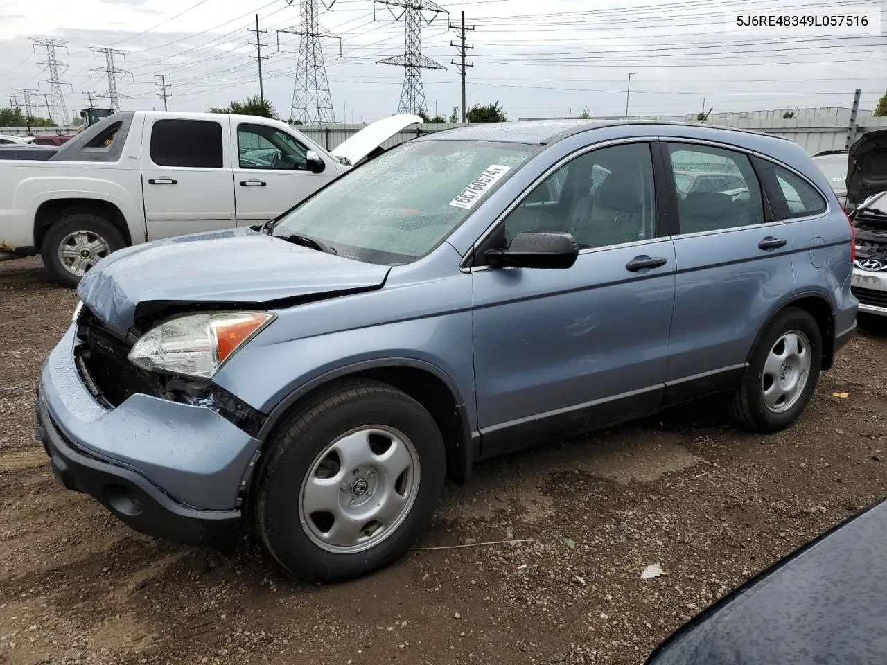 2009 Honda Cr-V Lx VIN: 5J6RE48349L057516 Lot: 66760574