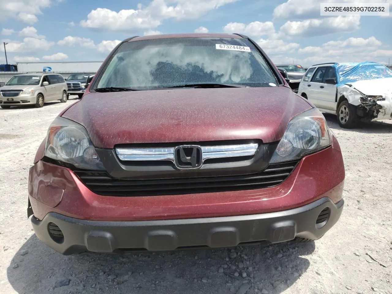 2009 Honda Cr-V Ex VIN: 3CZRE48539G702252 Lot: 67324484