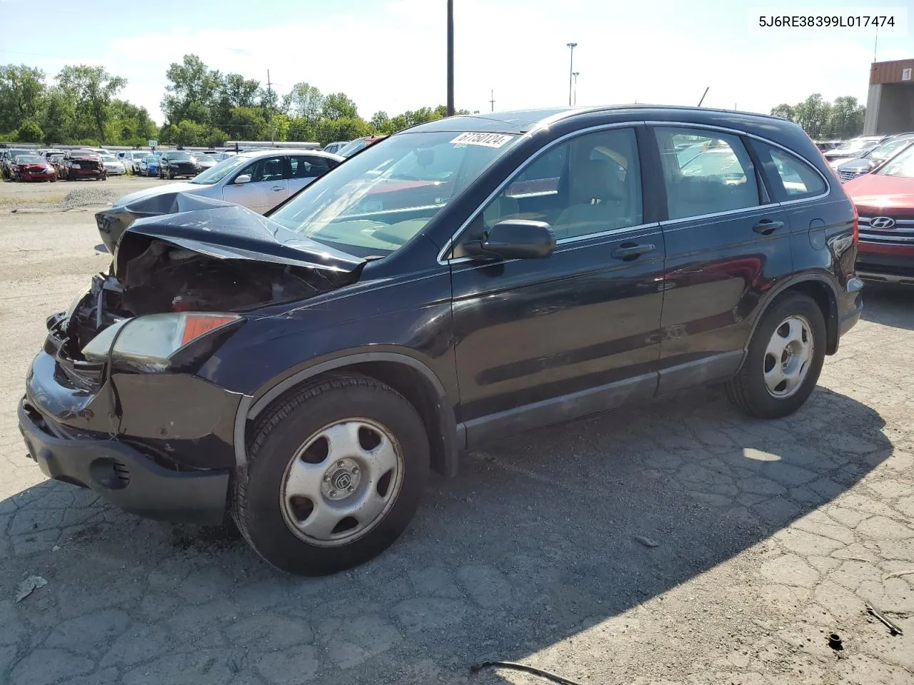 2009 Honda Cr-V Lx VIN: 5J6RE38399L017474 Lot: 67750124