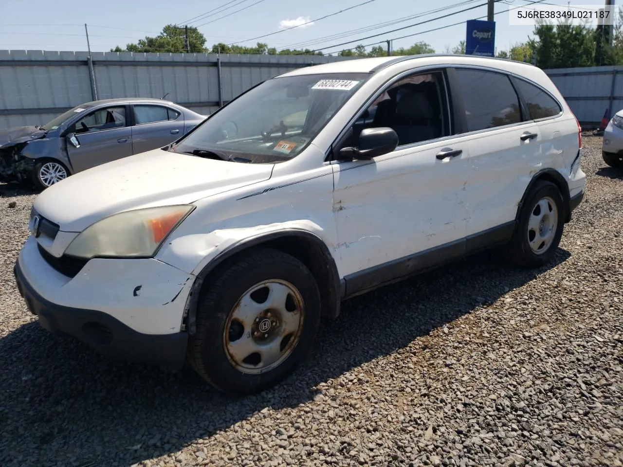 2009 Honda Cr-V Lx VIN: 5J6RE38349L021187 Lot: 68202744