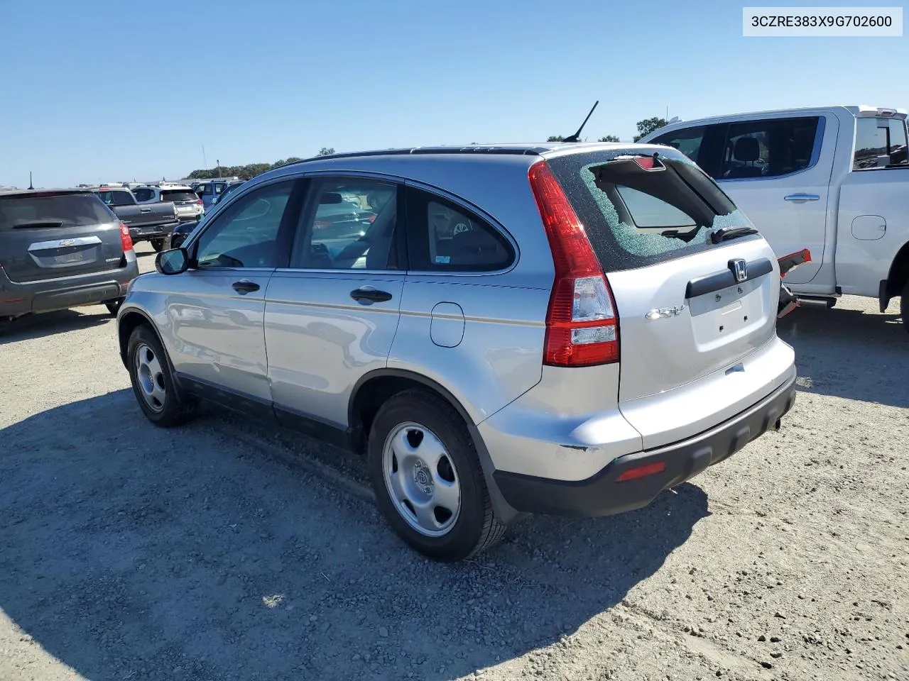 2009 Honda Cr-V Lx VIN: 3CZRE383X9G702600 Lot: 68360364