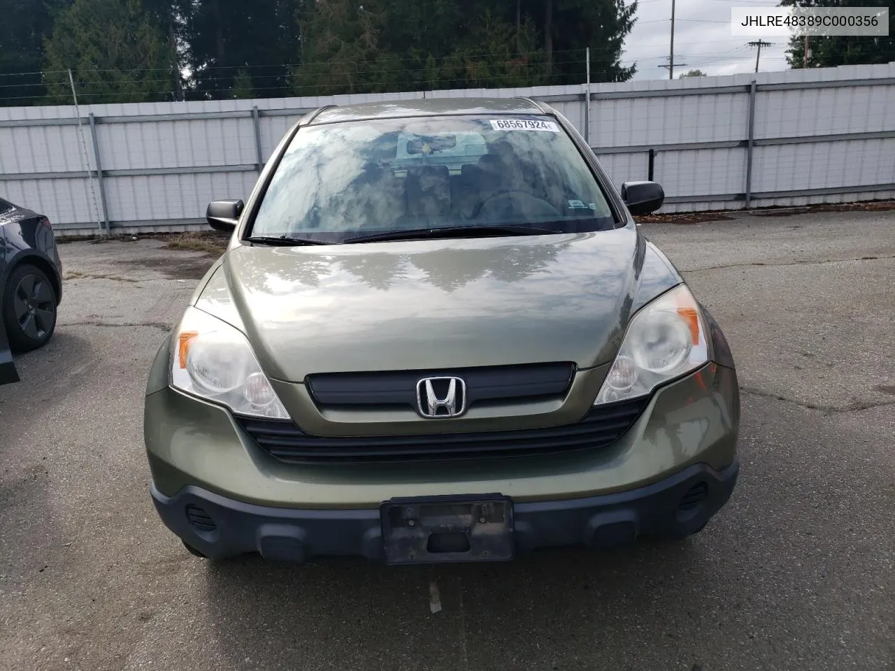 JHLRE48389C000356 2009 Honda Cr-V Lx