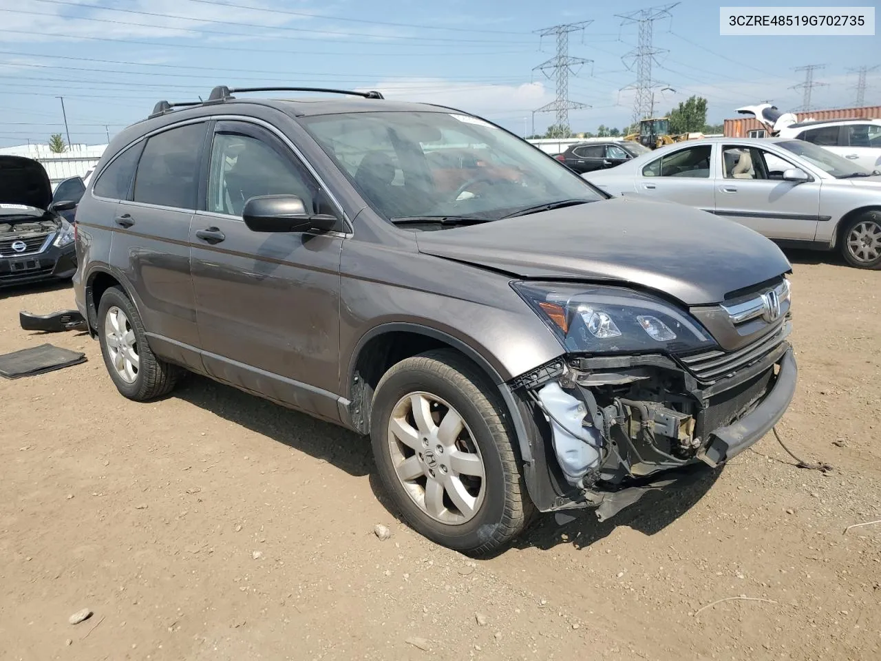 2009 Honda Cr-V Ex VIN: 3CZRE48519G702735 Lot: 69163354