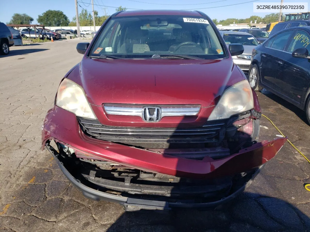 2009 Honda Cr-V Ex VIN: 3CZRE48539G702350 Lot: 70061934