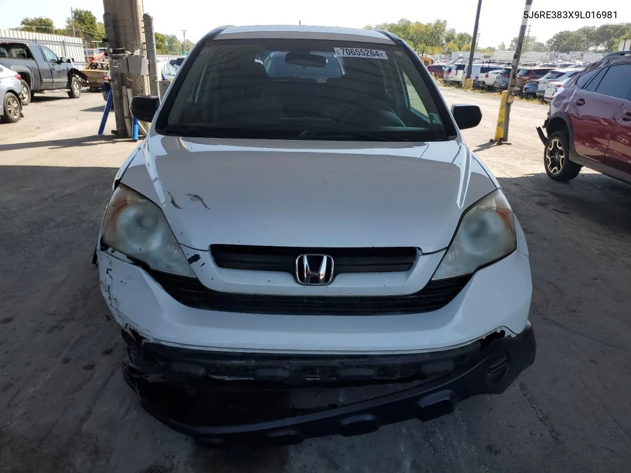 2009 Honda Cr-V Lx VIN: 5J6RE383X9L016981 Lot: 70655264