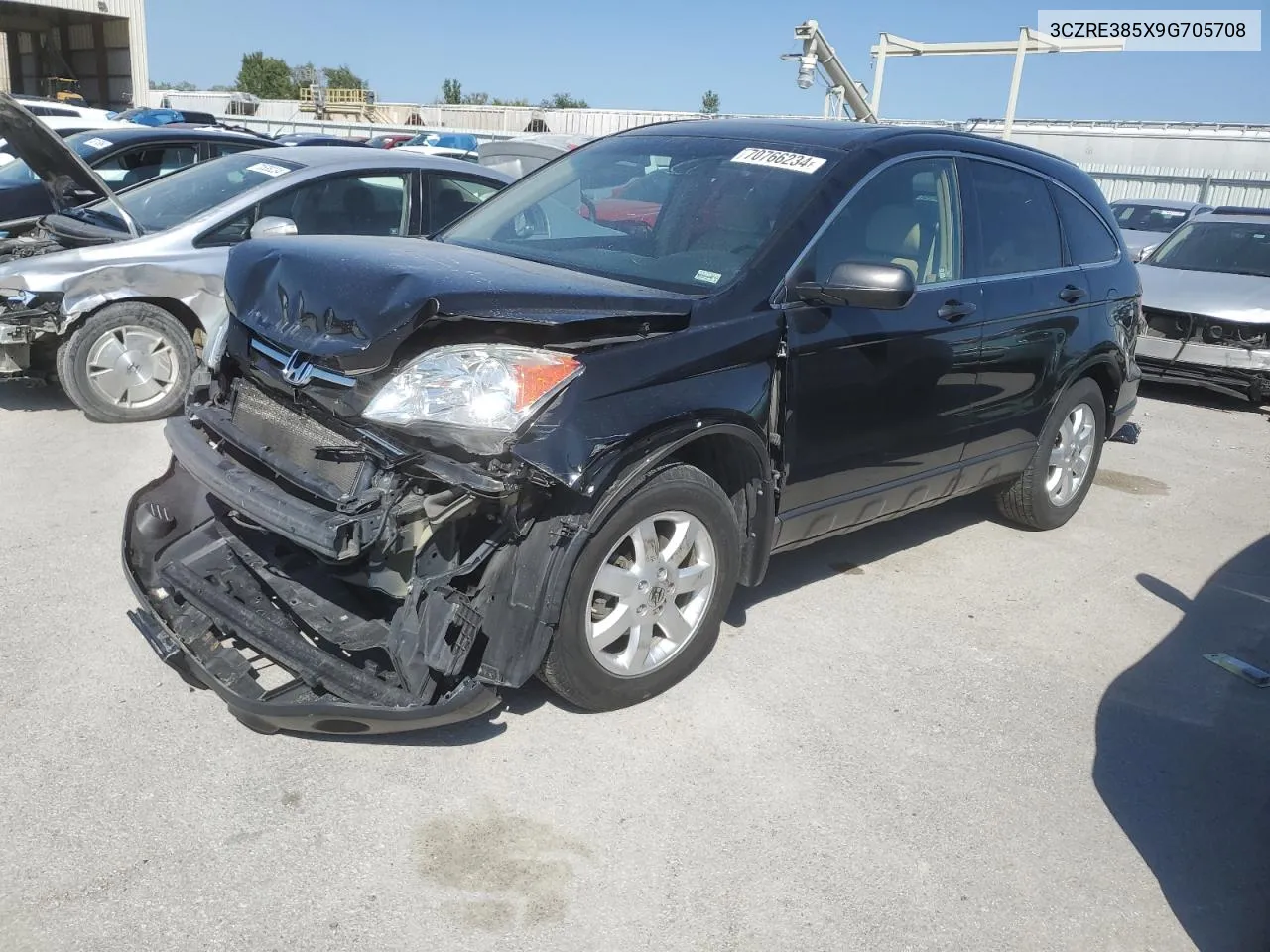 2009 Honda Cr-V Ex VIN: 3CZRE385X9G705708 Lot: 70766234