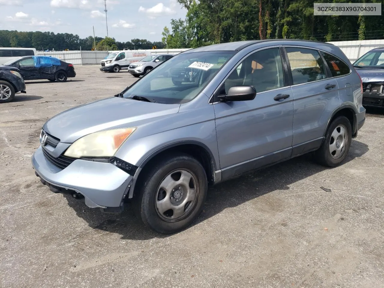 2009 Honda Cr-V Lx VIN: 3CZRE383X9G704301 Lot: 71152414