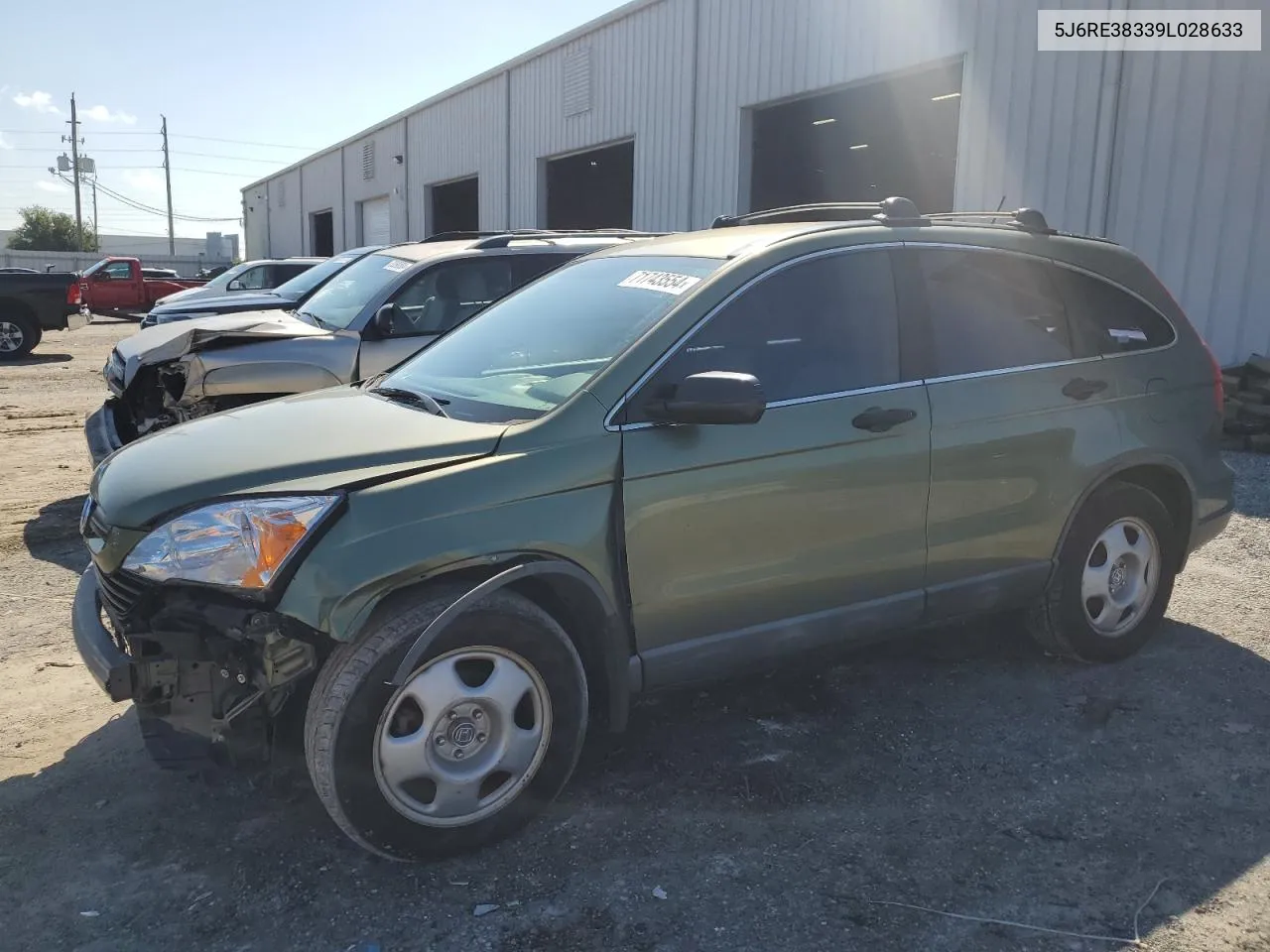 2009 Honda Cr-V Lx VIN: 5J6RE38339L028633 Lot: 71743554