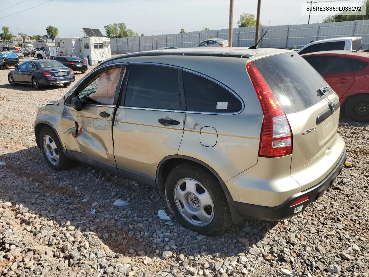 2009 Honda Cr-V Lx VIN: 5J6RE38369L033292 Lot: 72174464