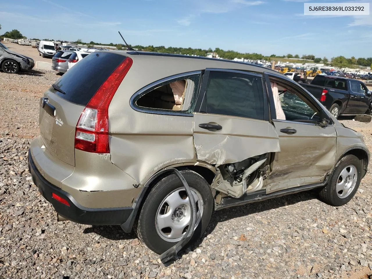 2009 Honda Cr-V Lx VIN: 5J6RE38369L033292 Lot: 72174464