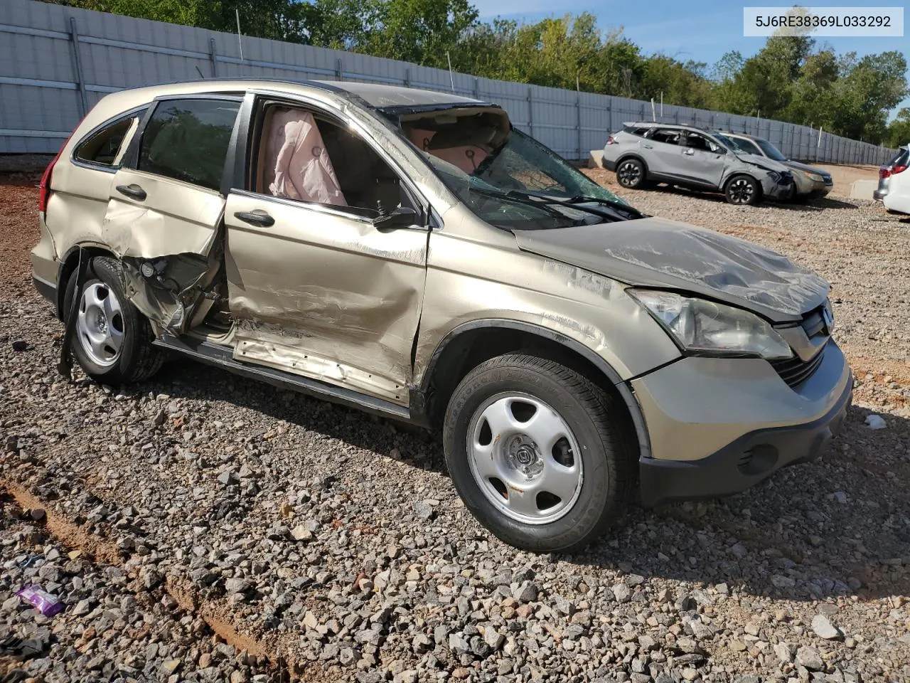 2009 Honda Cr-V Lx VIN: 5J6RE38369L033292 Lot: 72174464