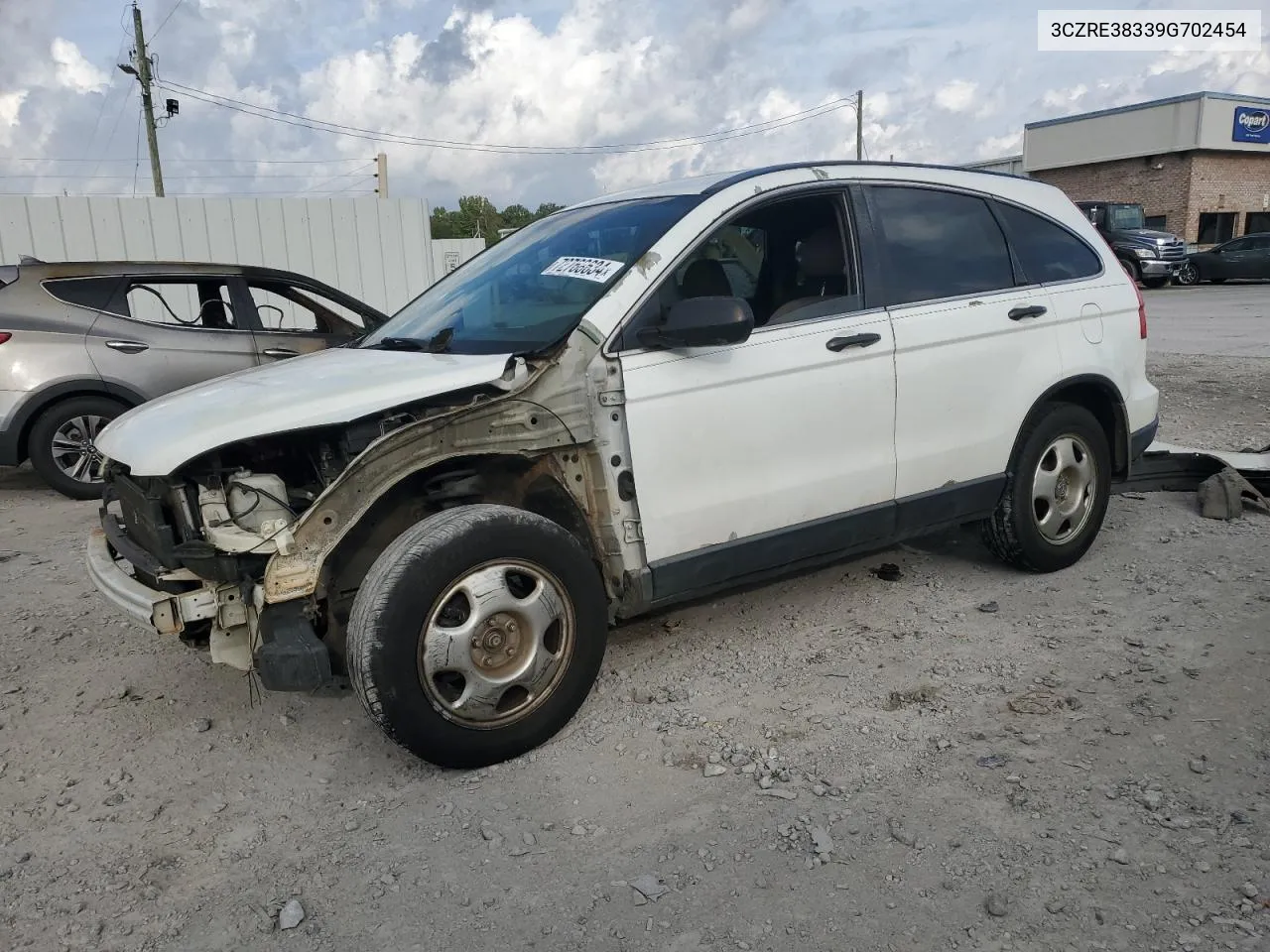 2009 Honda Cr-V Lx VIN: 3CZRE38339G702454 Lot: 72768634