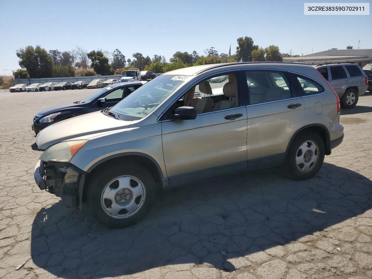 2009 Honda Cr-V Lx VIN: 3CZRE38359G702911 Lot: 72946724