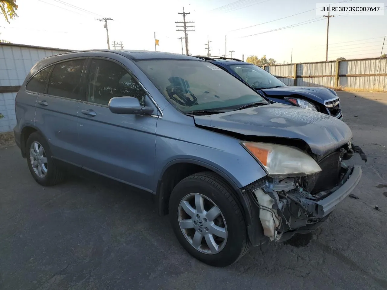 2009 Honda Cr-V Exl VIN: JHLRE38739C007647 Lot: 73430984